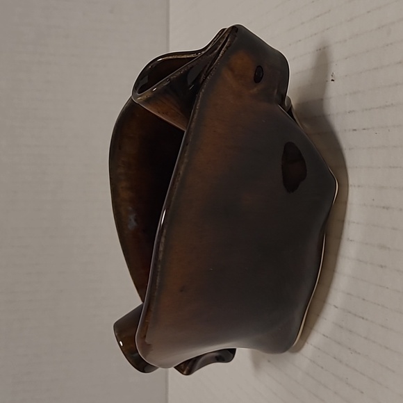 Signed Hilborn Canadian Studio Pottery Brown Pinch Bowl - Picture 9 of 16